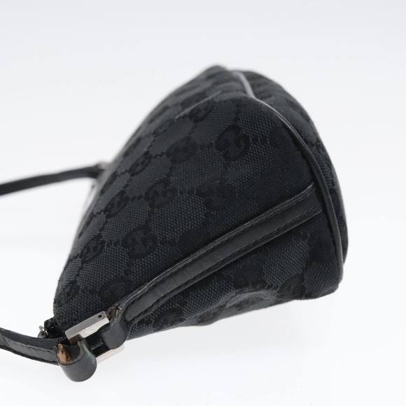 GUCCI GG Canvas Accessory Pouch Black Silver 039 1103 Auth 92636 - Picture 4 of 16